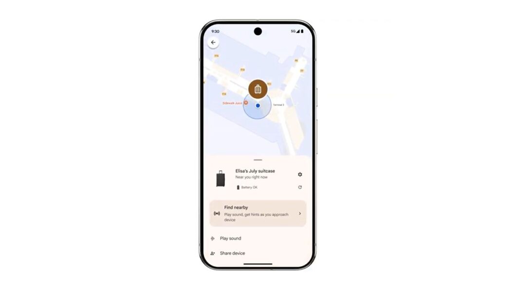 Find Hub em um celular com Android
