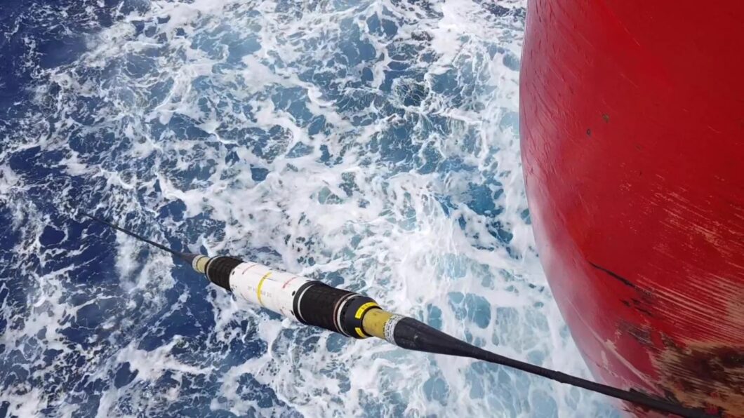 Instalação do cabo submarino Malbec