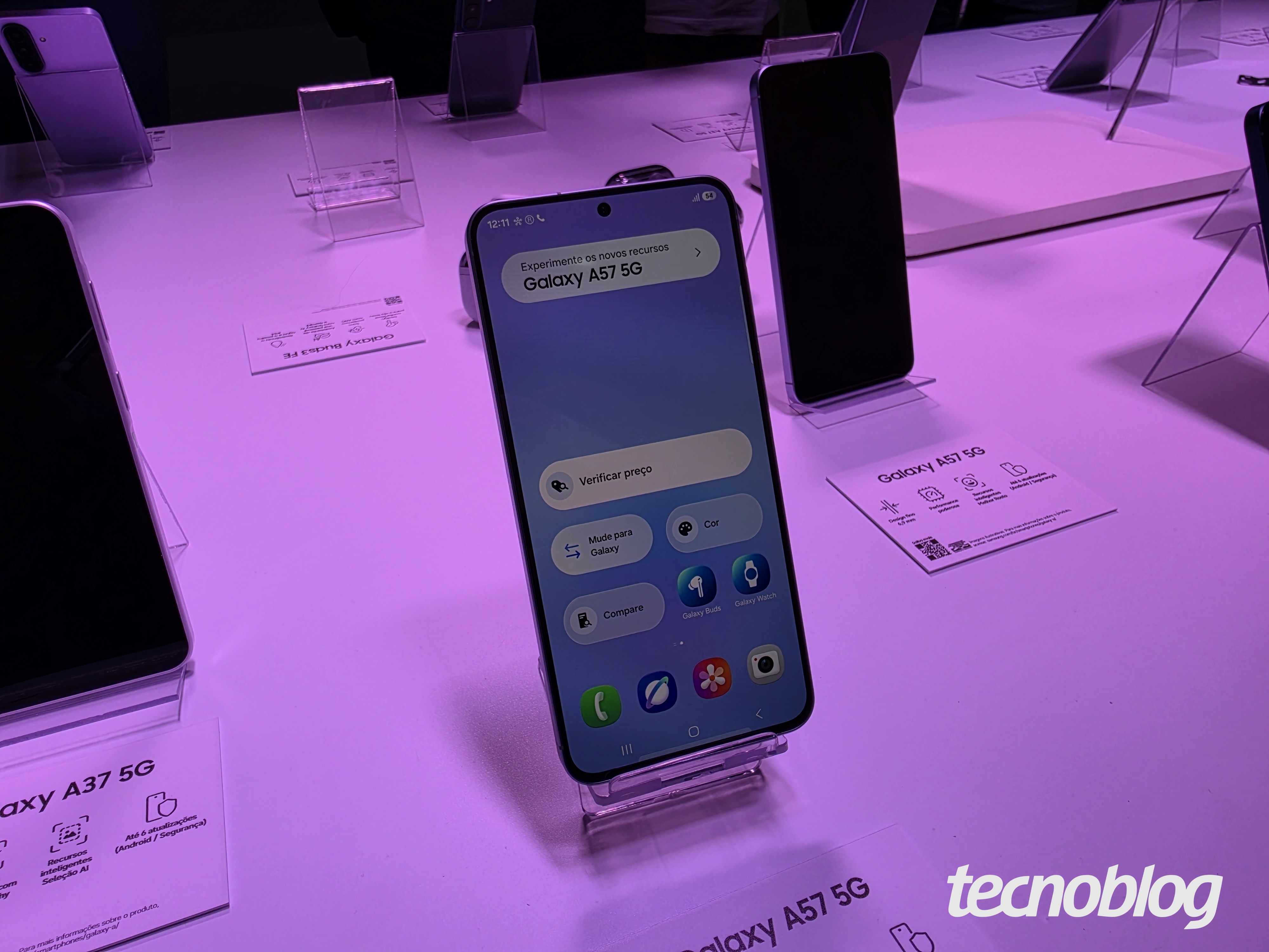 Galaxy A57 (imagem: Ana Marques/Tecnoblog)