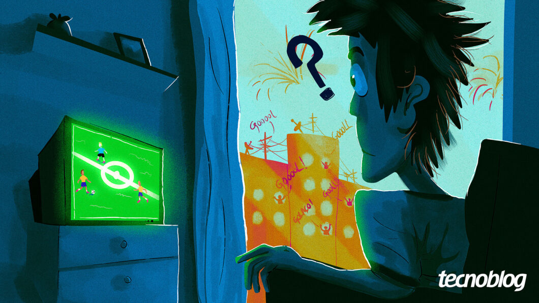 Arte ilustrativa do delay televisivo