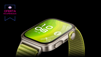 Smartwatch tem construção em alumínio e titânio, tela AMOLED de 1,82