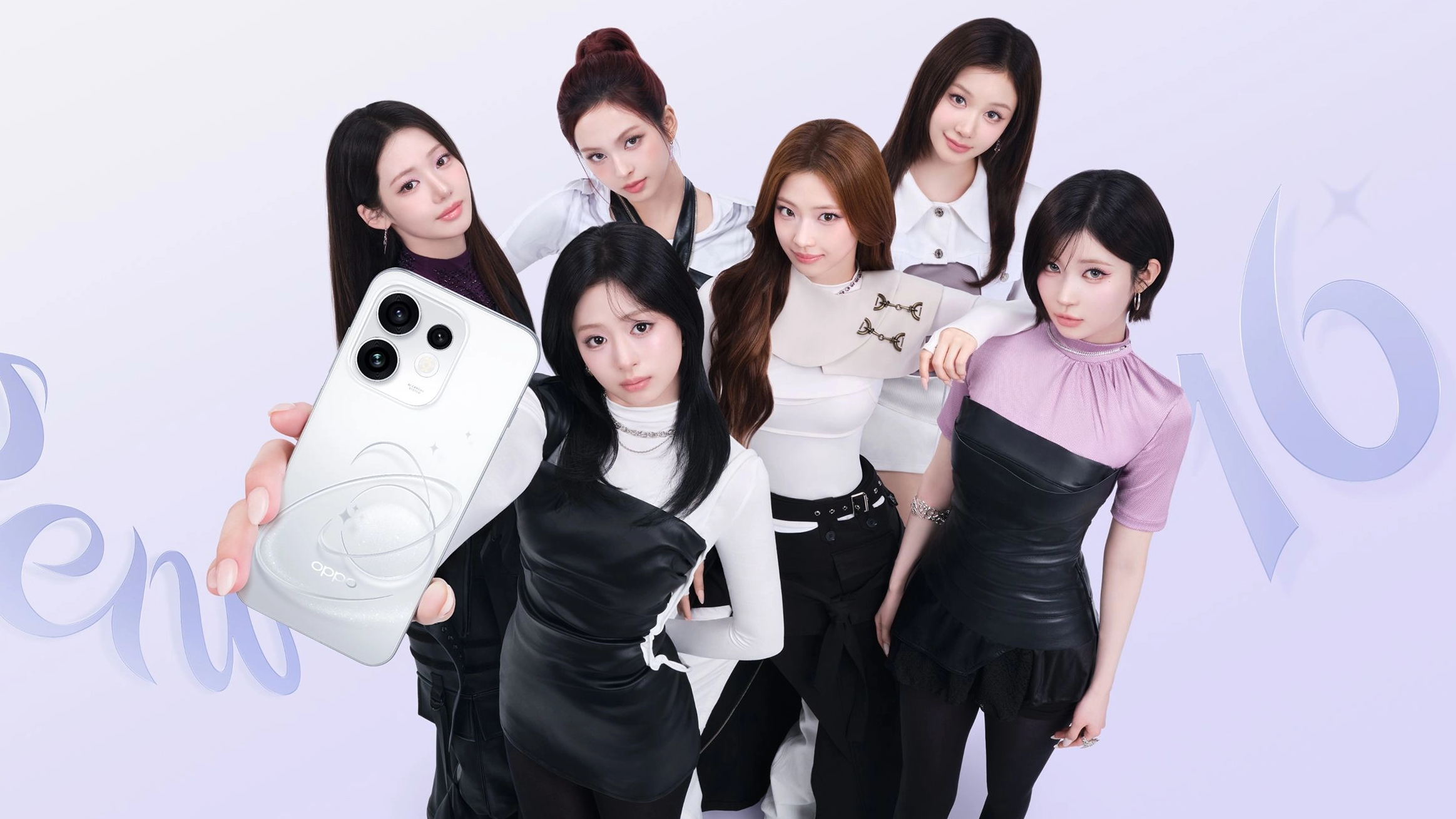 Oppo Reno 16 nas mãos do grupo de K-Pop Babymonster