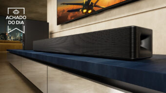 LG SH5A possui som de 4.1 canais com Dolby Digital e DTS Surround e potência de 600 W; soundbar recebe desconto próximo à Copa do Mundo FIFA 2026