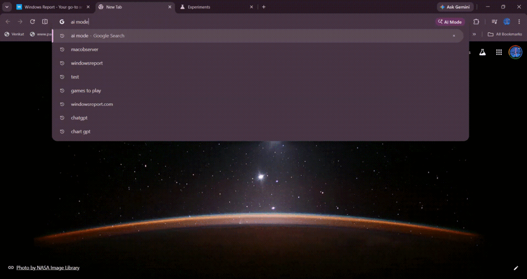 GIF demonstra ativação de nova funcionalidade