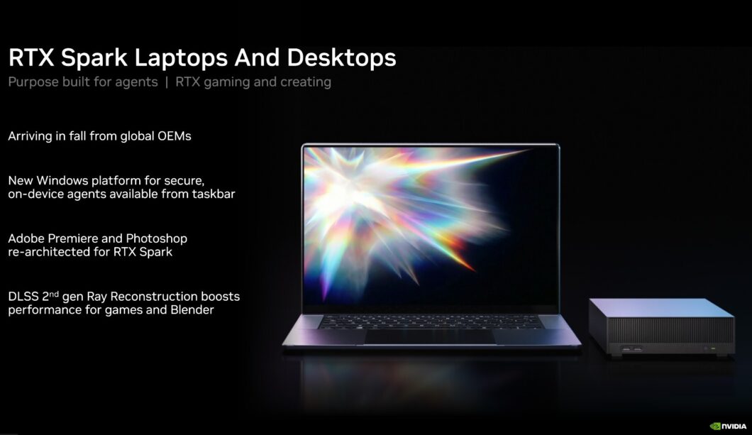 RTX Spark é direcionado a laptops e miniPCs de alto desempenho 