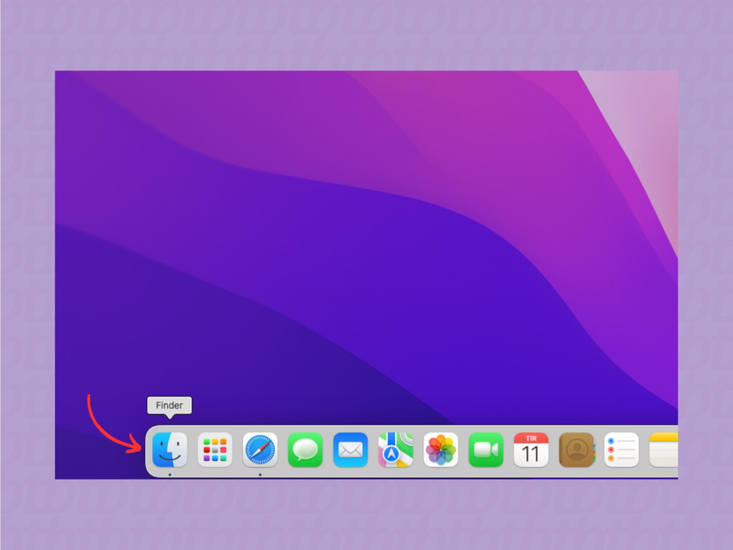 Abrindo o Finder no Mac