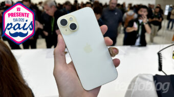 iPhone 15 (128 GB) traz chip A16 Bionic, tela OLED e câmera principal de 48 MP; celular da Apple recebe desconto de 45% no Pix em oferta do Dia dos Pais 2026
