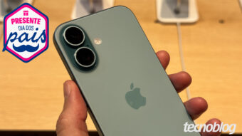 iPhone 16 (512 GB) traz tela OLED de 120 Hz e câmeras de 48 MP; celular da Apple recebe desconto de 47% no Pix em oferta do Dia dos Pais 2026