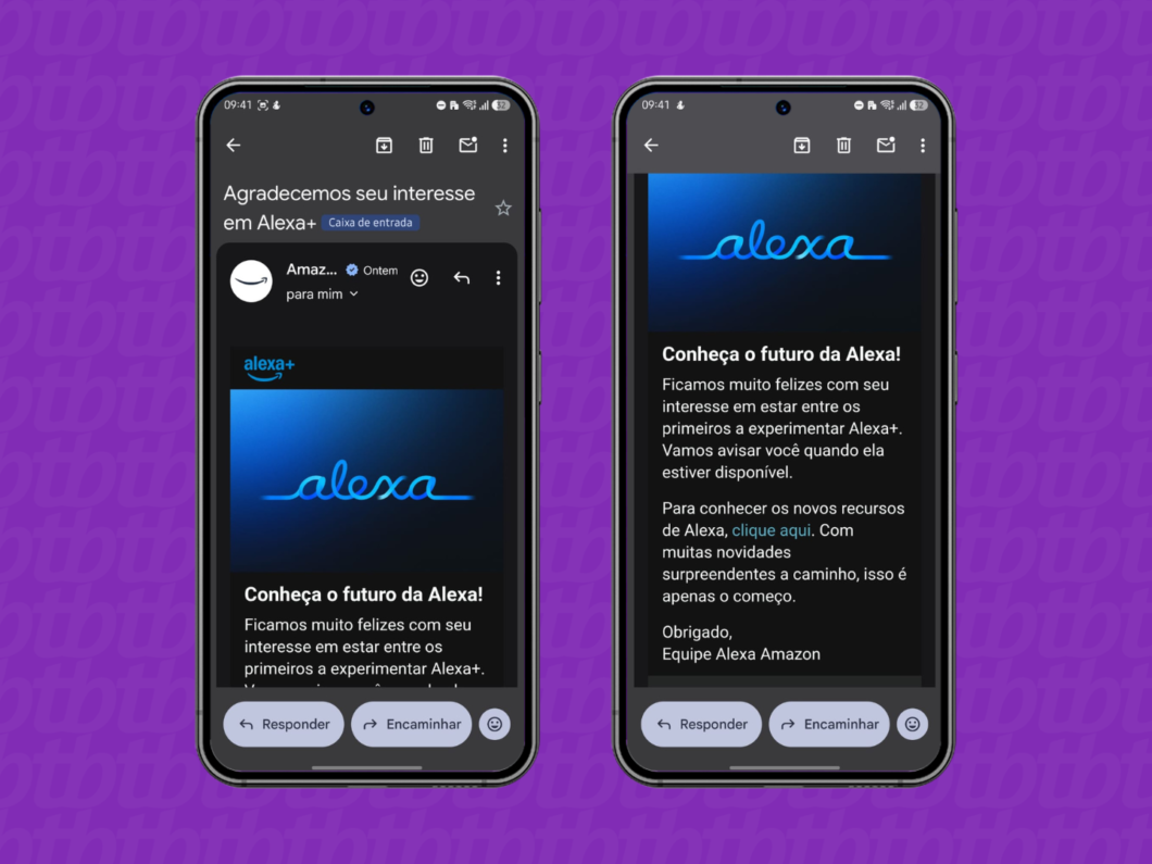 Verificando o e-mail de confirmação do registro no acesso antecipado da Alexa+