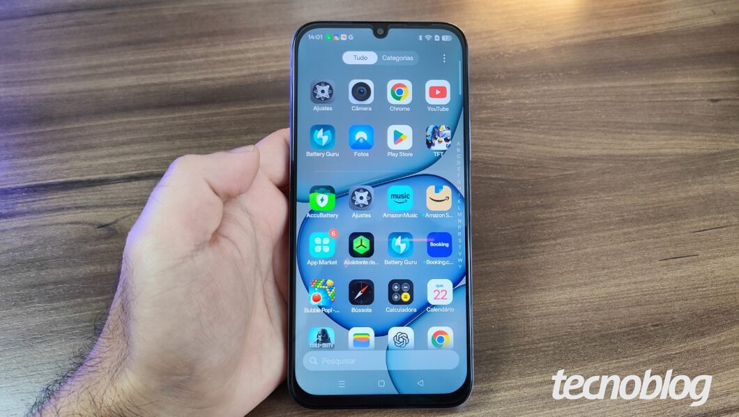 Tela de apps do Realme 16x