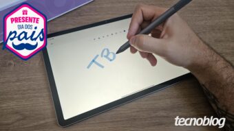 Opção de presente de Dia dos Pais, o Idea Tab com tela de 2.5K, caneta Tab Pen e ampla bateria fica mais barato com cupom exclusivo do app Magalu