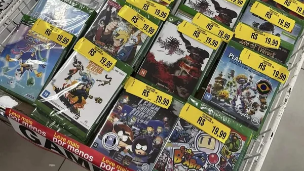 Jogos em promoção nas Lojas Americanas (imagem: reprodução/Reddit)
