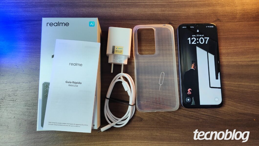Itens que vêm na caixa do Realme 16x