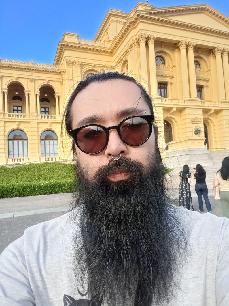 Selfie na frente do Museu do Ipiranga