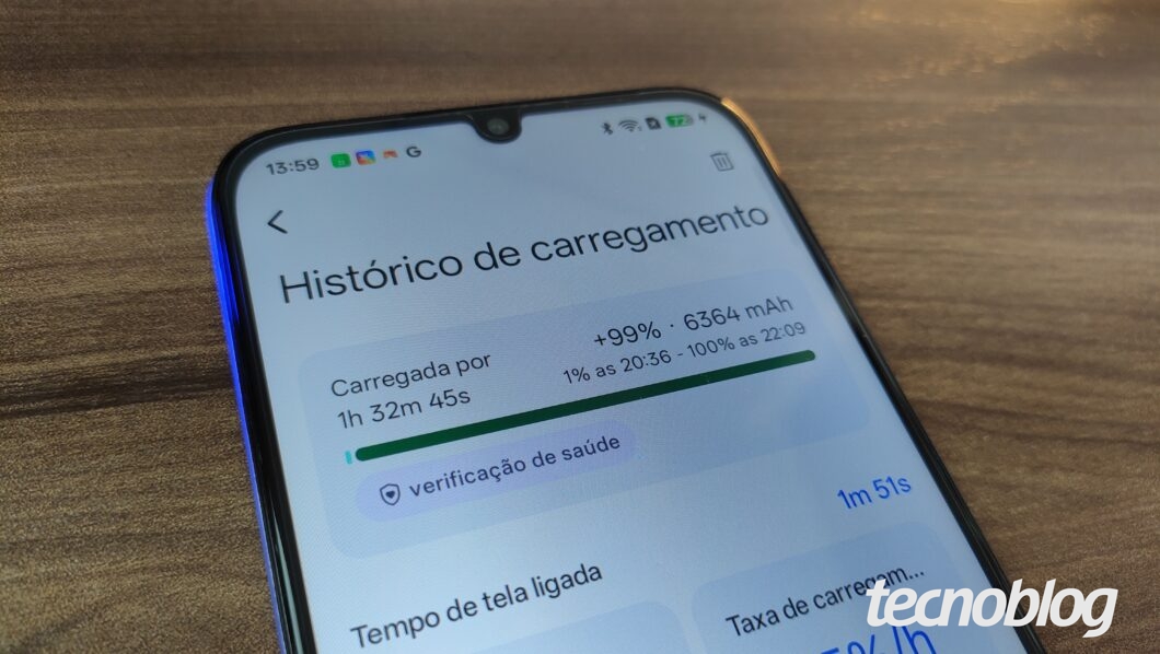 Tempo de carregamento do Realme 16x