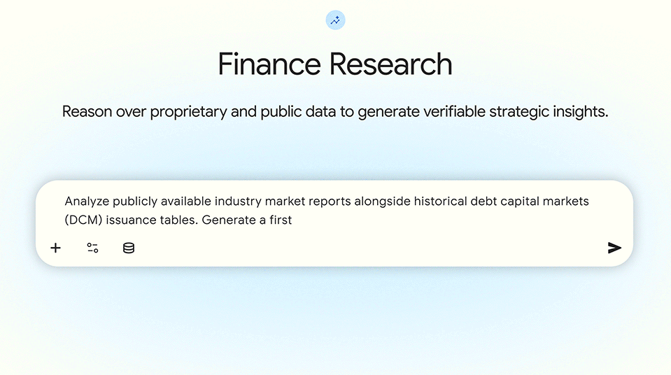 captura de tela da interface inicial do Gemini for Finance
