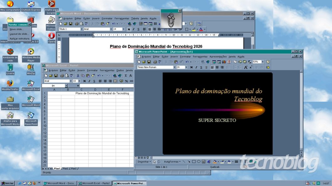 O Office 97 no Windows 98
