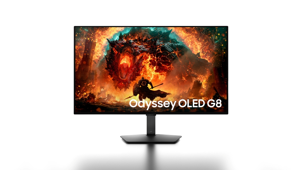 Odyssey G8 é exibido em um fundo de cor branca