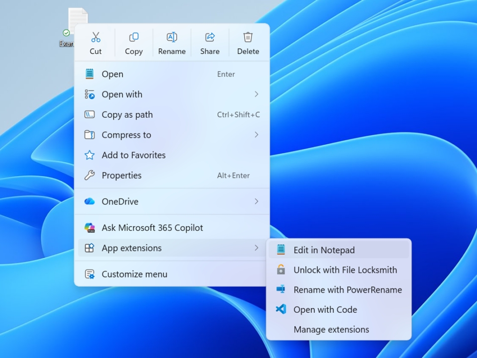 O novo menu de contexto do Windows 11
