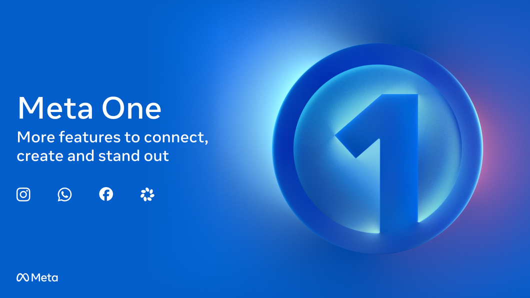 Imagem promocional mostra o logo do Meta One, um círculo com o número um ao centro
