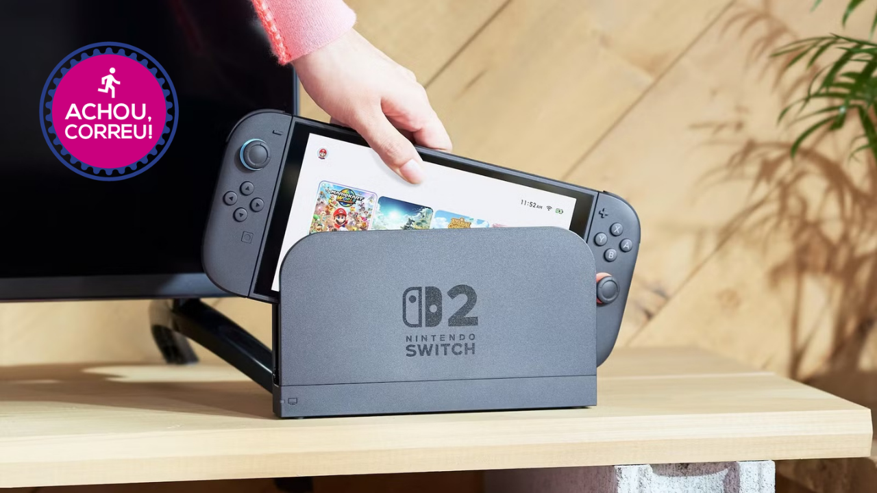 Nintendo Switch 2 com tela de 120 Hz baixa de preço no Magalu
